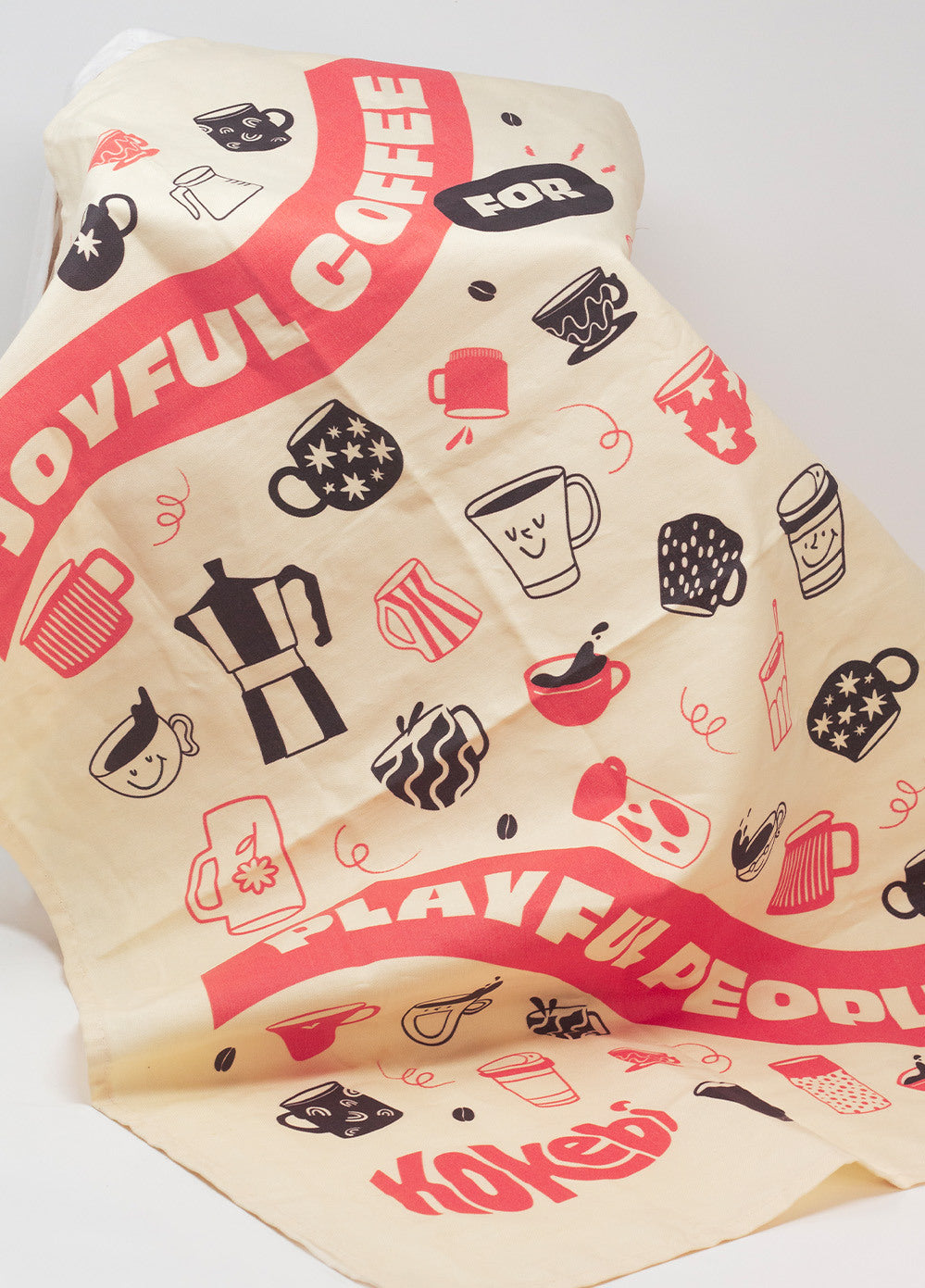 Joyful Coffee Tea Towel