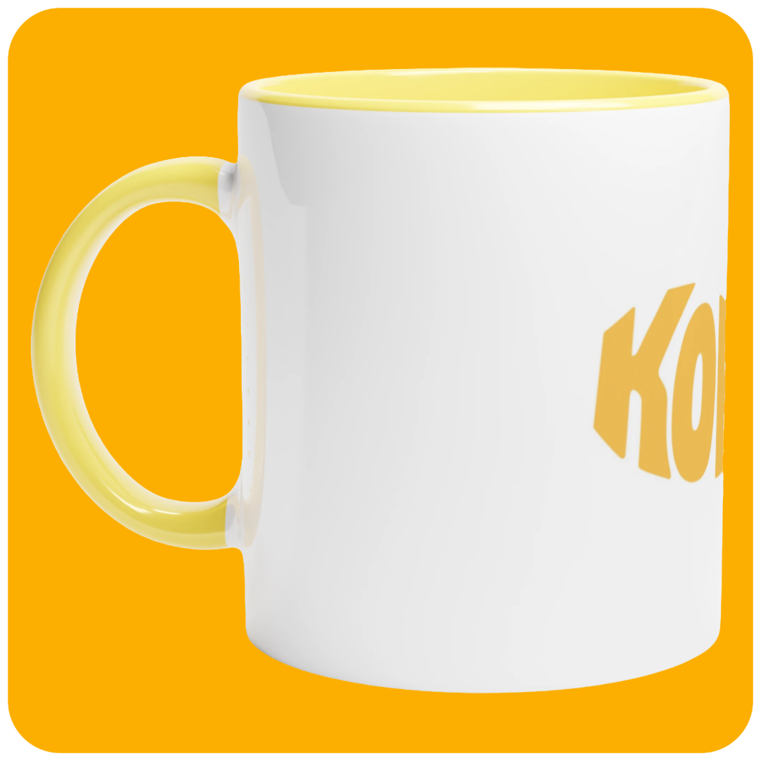 Mug with a pop of yellow